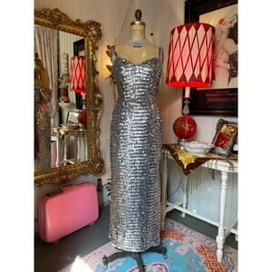 vintage 1970s sequin sequin gown neiman marcus 70s formal dress bow glam x small